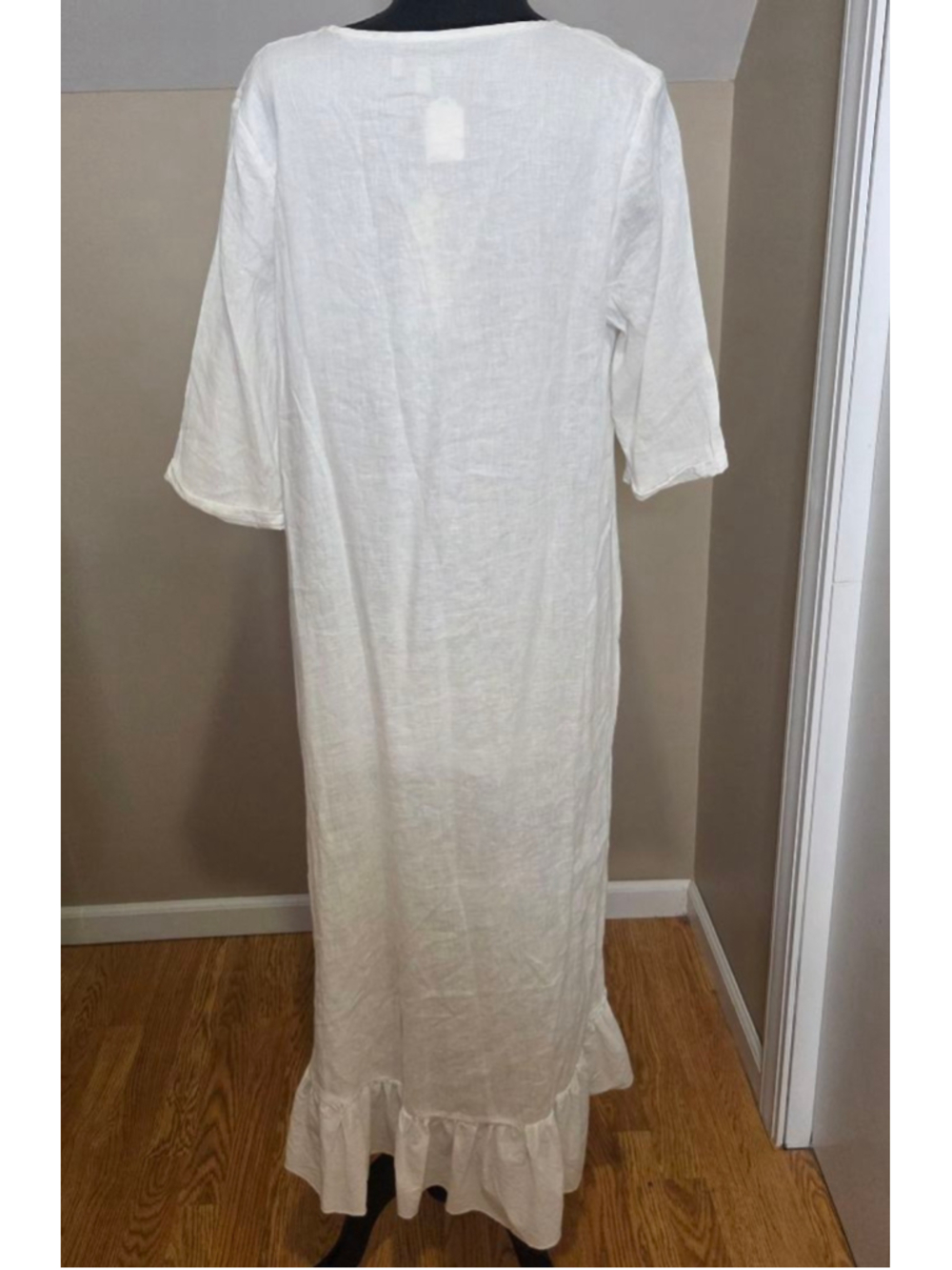 @zucar White Linen High Low Dress M - Picture 4 of 7